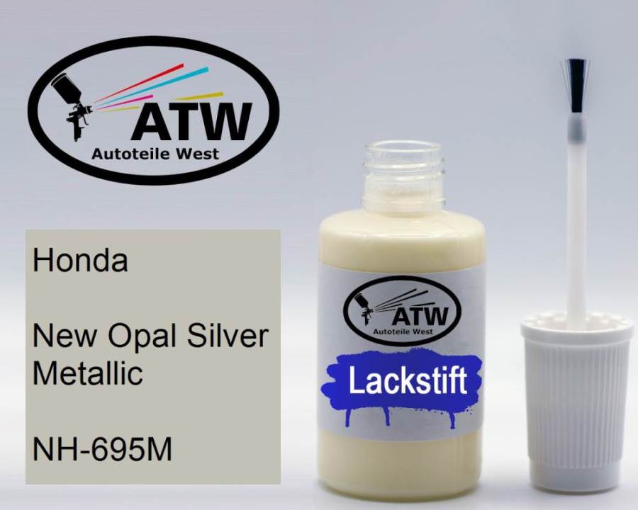 Honda, New Opal Silver Metallic, NH-695M: 20ml Lackstift, von ATW Autoteile West.